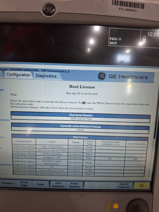 GE Healthcare GE Healthcare Carescape B650 Post Anesthesia Care Patient Monitor Patient Monitors reLink Online