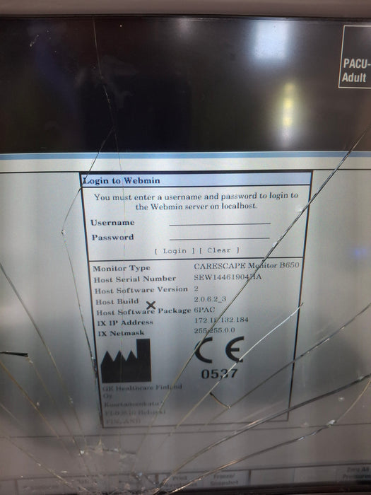 GE Healthcare Carescape B650 Post Anesthesia Care Patient Monitor