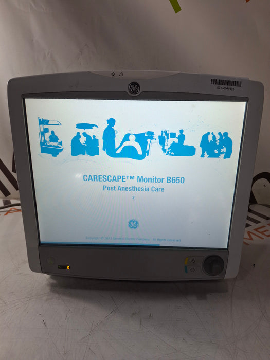GE Healthcare Carescape B650 Post Anesthesia Care Patient Monitor