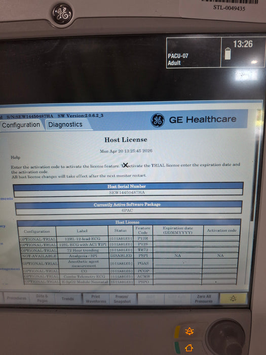 GE Healthcare Carescape B650 Post Anesthesia Care Patient Monitor