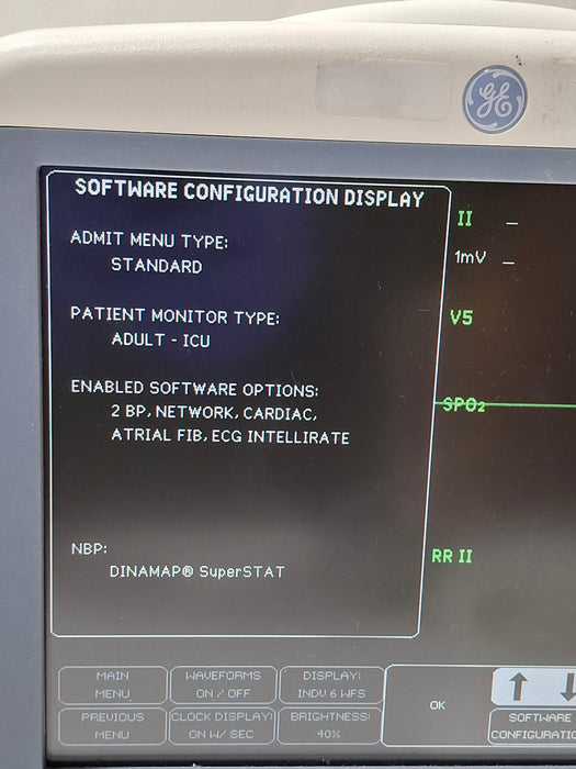 GE Healthcare Dash 4000 - GE/Nellcor SpO2 Patient Monitor