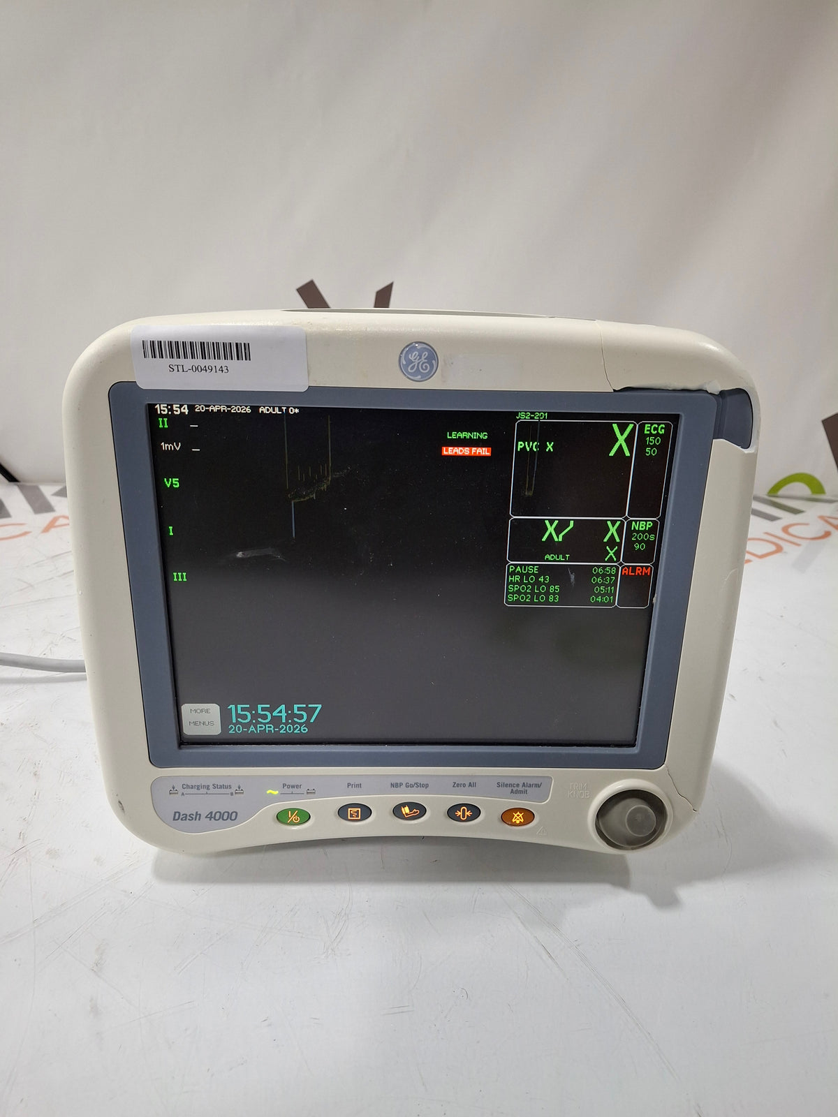 GE Healthcare Dash 4000 - GE/Nellcor SpO2 Patient Monitor