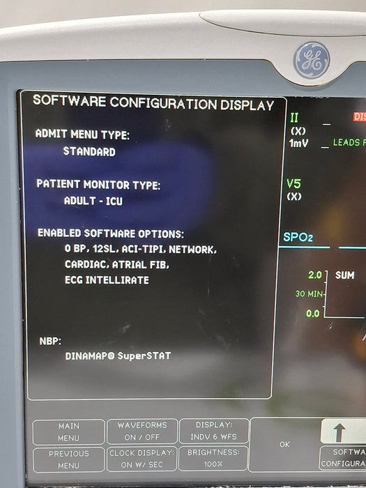 GE Healthcare Dash 5000 - Masimo SpO2 Patient Monitor