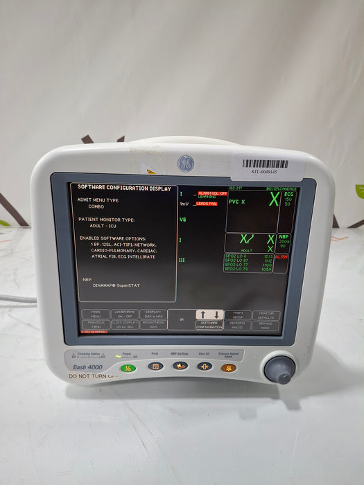 GE Healthcare Dash 4000 - GE/Nellcor SpO2 Patient Monitor