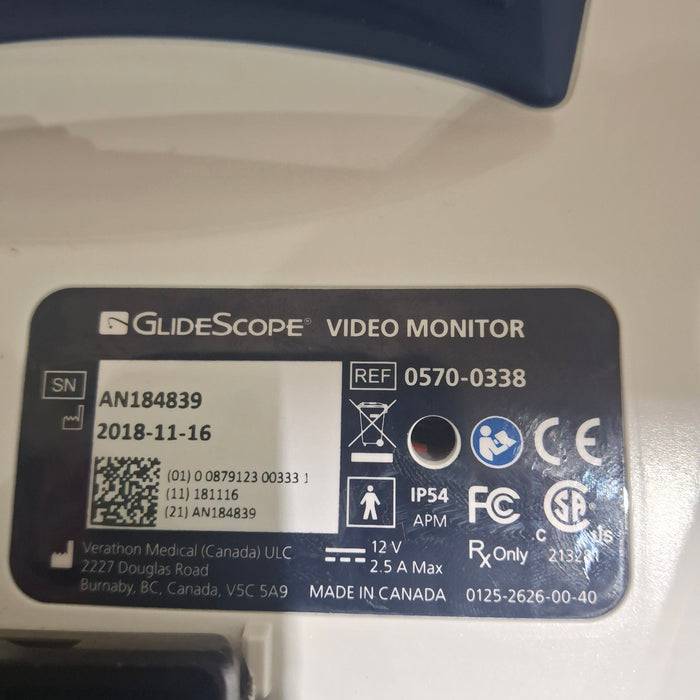 Verathon Medical, Inc Glidescope Video Laryngoscope