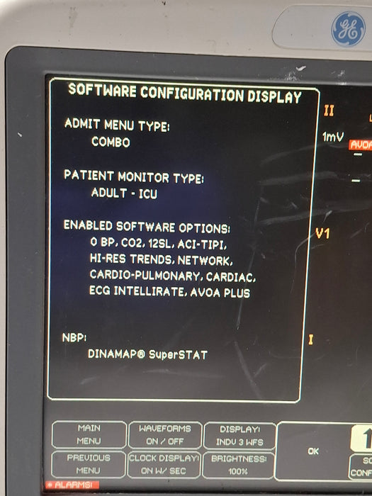GE Healthcare Dash 4000 - Masimo SpO2 Patient Monitor