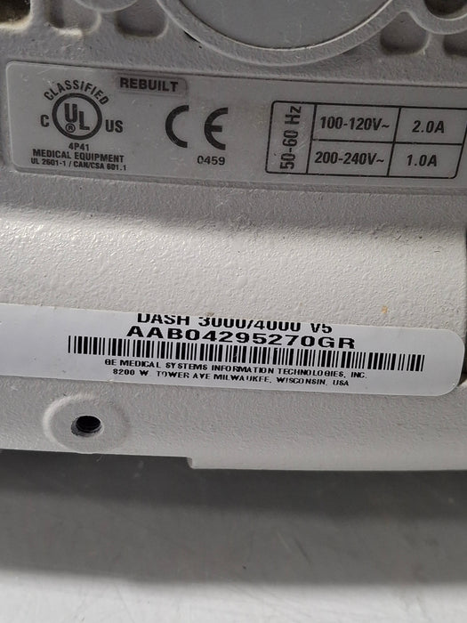 GE Healthcare Dash 4000 - Masimo SpO2 Patient Monitor