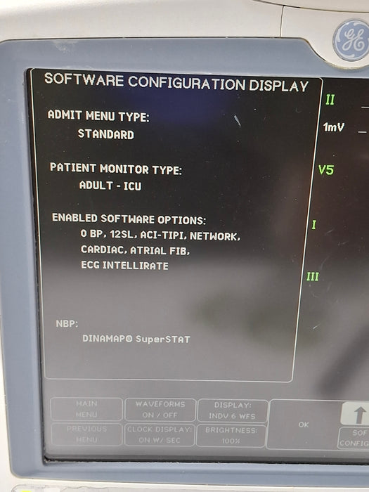 GE Healthcare Dash 5000 - Masimo SpO2 Patient Monitor