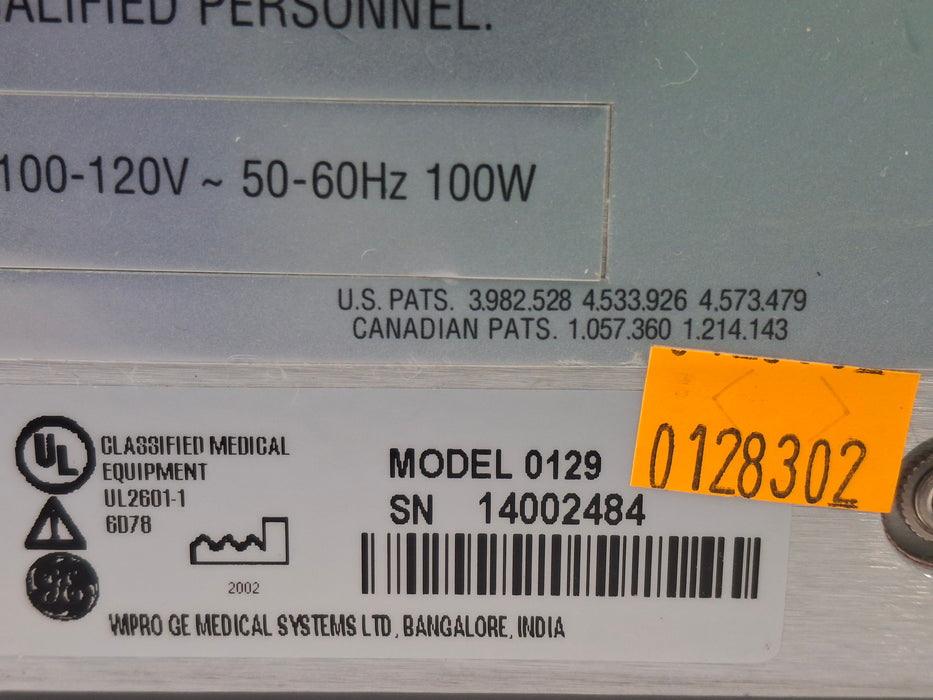 GE Healthcare Corometrics 120 Model 129 Fetal Monitor