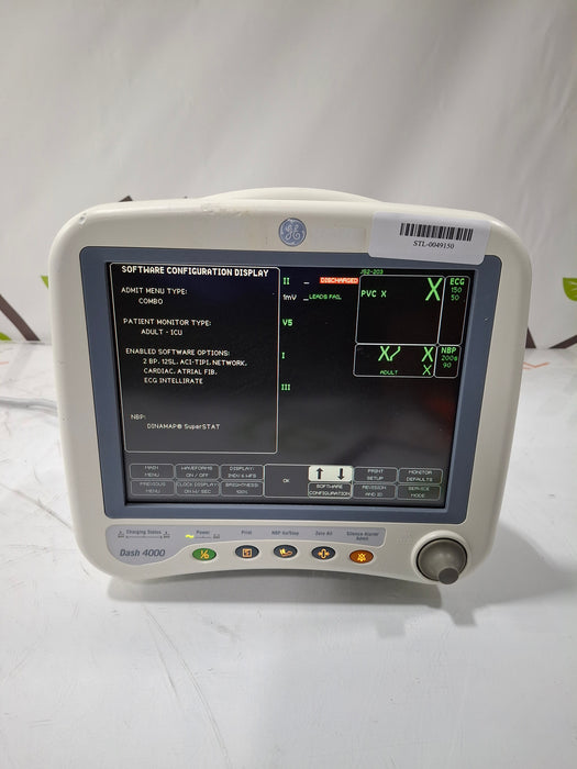 GE Healthcare Dash 4000 - GE/Nellcor SpO2 Patient Monitor