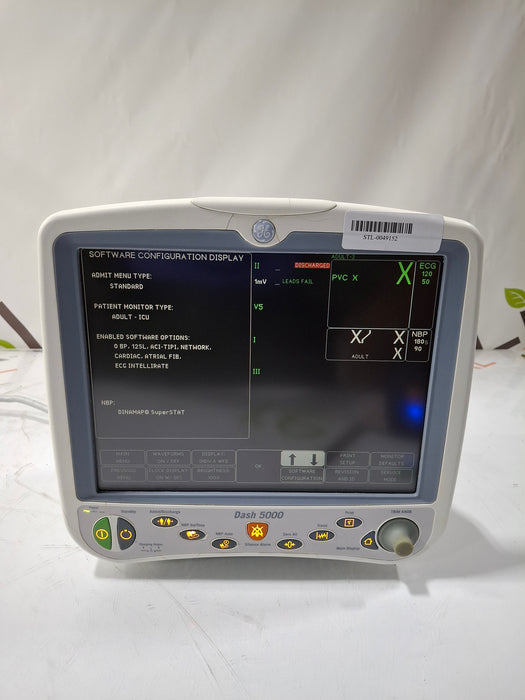 GE Healthcare Dash 5000 - Masimo SpO2 Patient Monitor