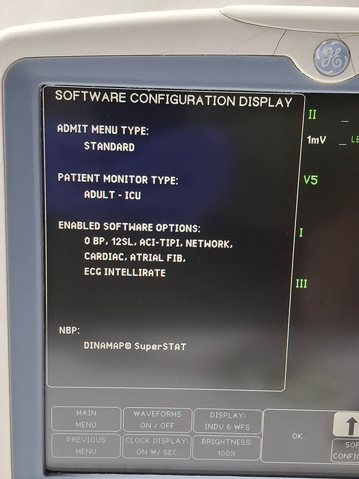 GE Healthcare Dash 5000 - Masimo SpO2 Patient Monitor