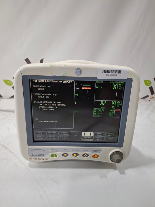 GE Healthcare Dash 4000 - GE/Nellcor SpO2 Patient Monitor