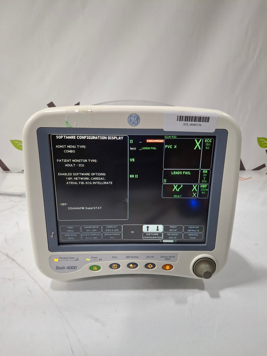 GE Healthcare Dash 4000 - GE/Nellcor SpO2 Patient Monitor