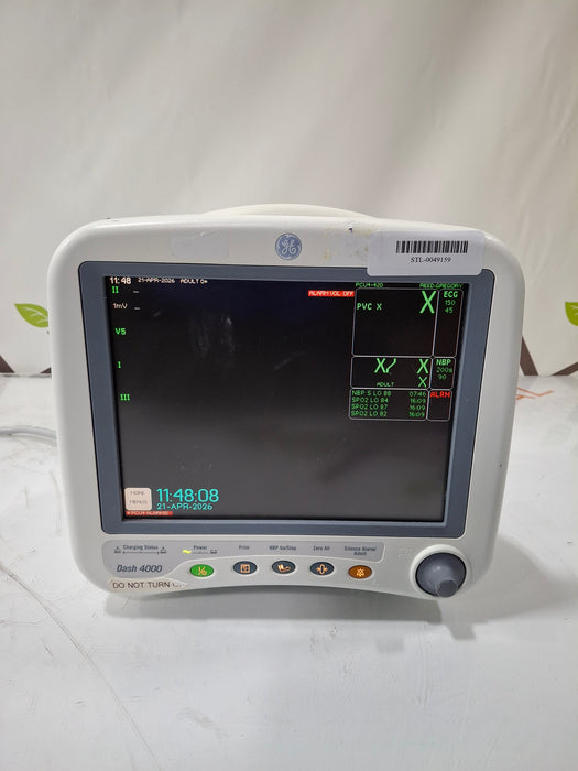 GE Healthcare Dash 4000 - GE/Nellcor SpO2 Patient Monitor