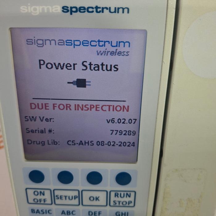 Baxter Sigma Spectrum 6.02.07 without Battery Infusion Pump