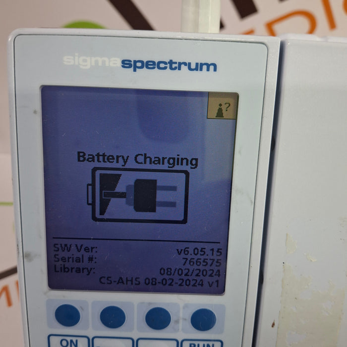 Baxter Sigma Spectrum 6.05.15 with B/G Battery Infusion Pump