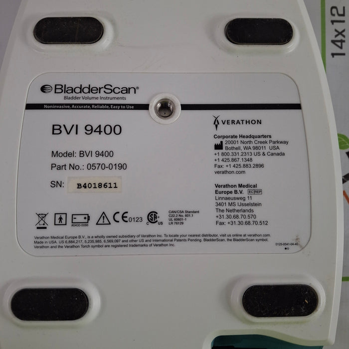 Verathon Medical, Inc BVI 9400 Bladderscan