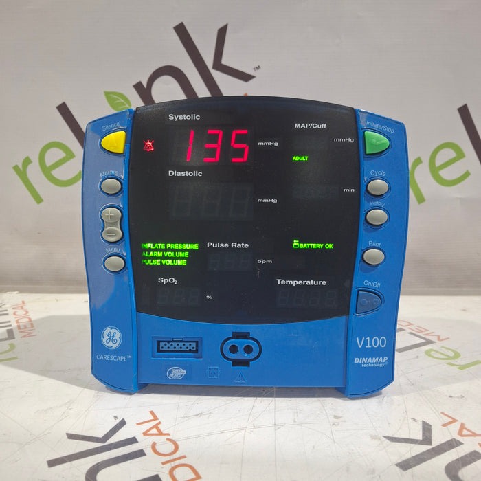 GE Healthcare Dinamap V100 - NIBP, SpO2 Vital Signs Monitor