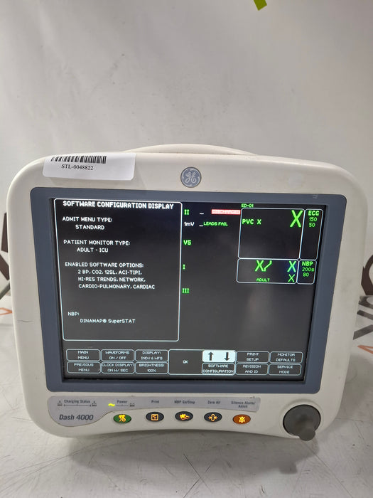 GE Healthcare Dash 4000 - Masimo SpO2 Patient Monitor