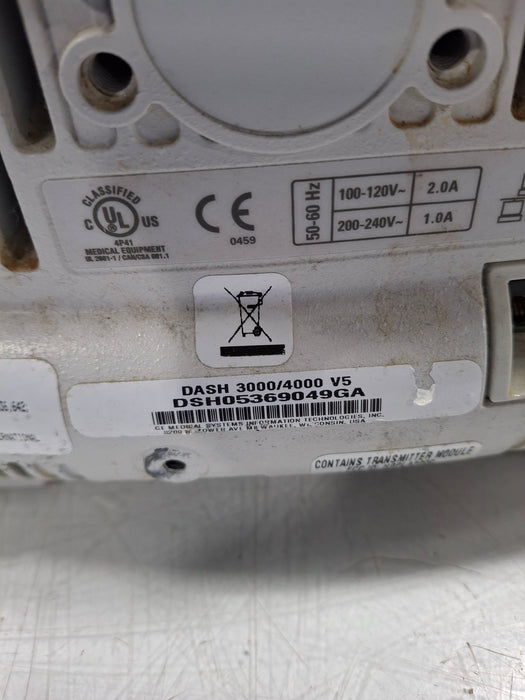 GE Healthcare Dash 4000 - Masimo SpO2 Patient Monitor