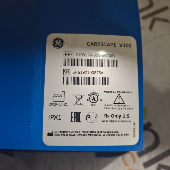 GE Healthcare Dinamap V100 - NIBP, SpO2, Temp Vital Signs Monitor