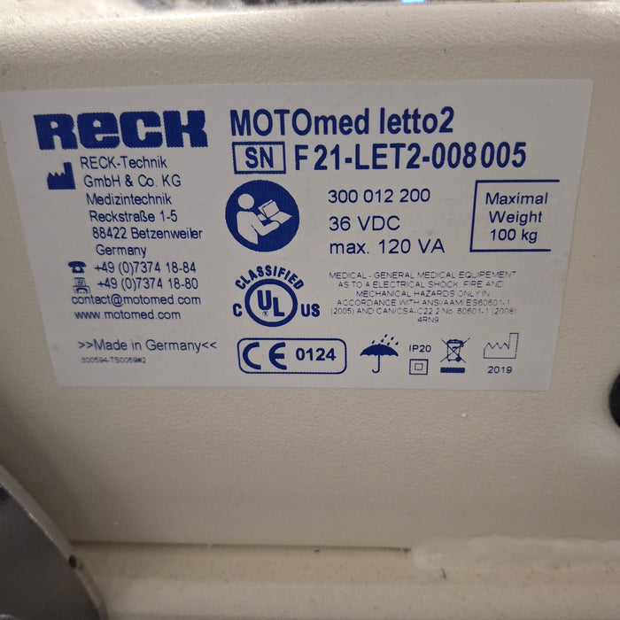 Medizintechnik GmbH Reck MOTOmed Letto2 Active/Passive Trainer