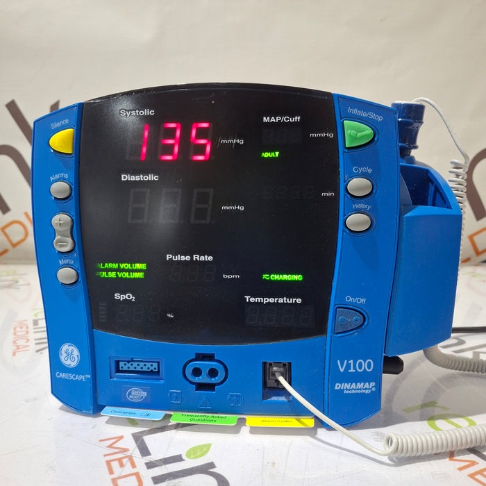 GE Healthcare Dinamap V100 - NIBP, SpO2, Temp Vital Signs Monitor