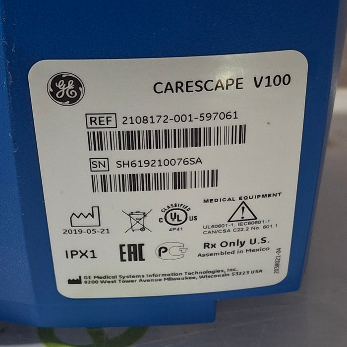 GE Healthcare Dinamap V100 - NIBP, SpO2, Temp Vital Signs Monitor