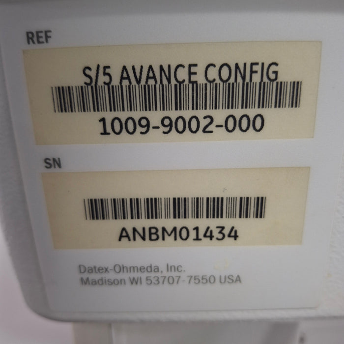 GE Healthcare S/5 Avance Anesthesia System