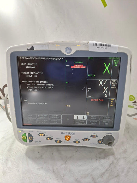GE Healthcare Dash 5000 - GE/Nellcor SpO2 Patient Monitor