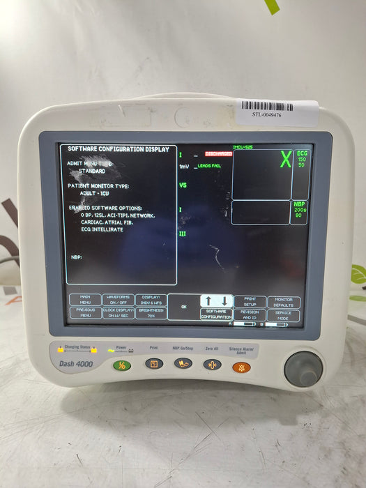 GE Healthcare Dash 4000 - GE/Nellcor SpO2 Patient Monitor