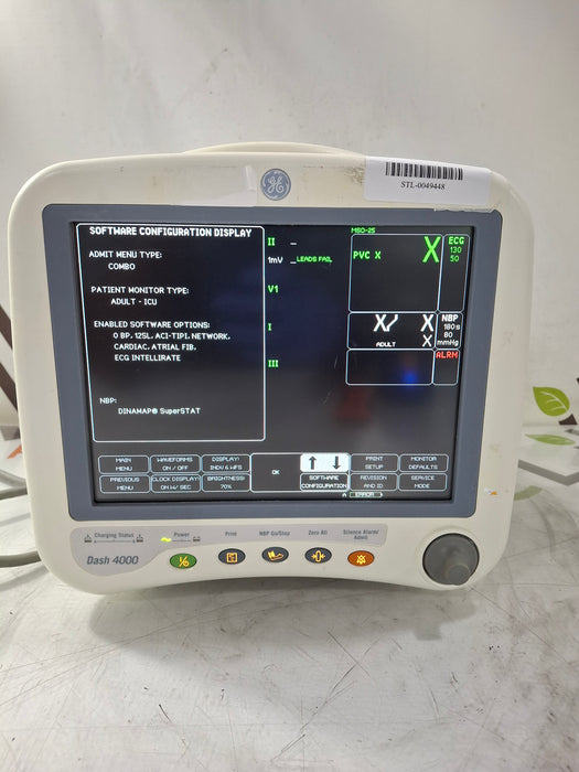GE Healthcare Dash 4000 - GE/Nellcor SpO2 Patient Monitor