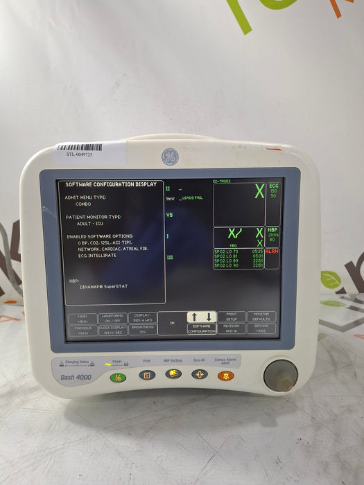 GE Healthcare Dash 4000 - GE/Nellcor SpO2 Patient Monitor