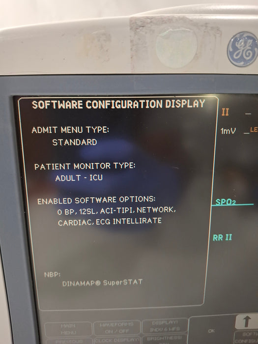 GE Healthcare Dash 4000 - Masimo SpO2 Patient Monitor