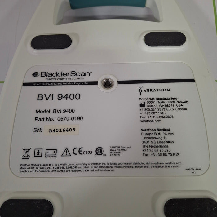 Verathon Medical, Inc BVI 9400 Bladderscan