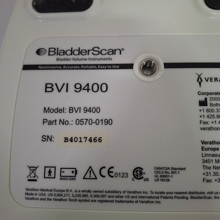 Verathon Medical, Inc BVI 9400 Bladderscan