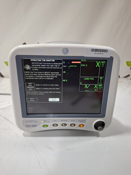 GE Healthcare GE Healthcare Dash 4000 - GE/Nellcor SpO2 Patient Monitor Patient Monitors reLink Online