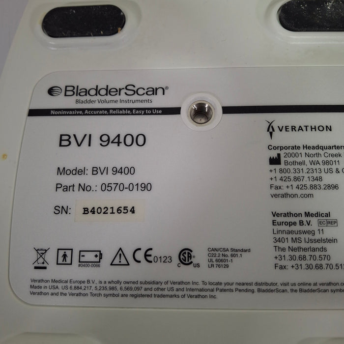 Verathon Medical, Inc BVI 9400 Bladderscan