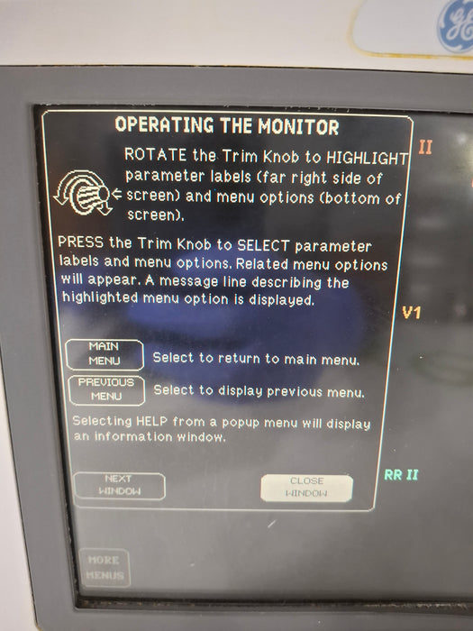 GE Healthcare Dash 4000 - GE/Nellcor SpO2 Patient Monitor
