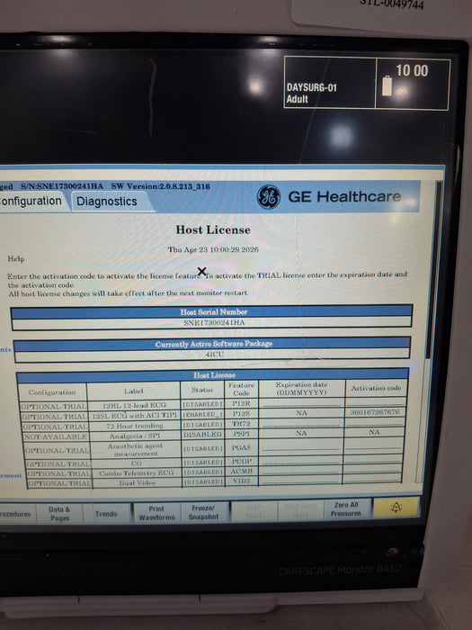 GE Healthcare GE Healthcare Carescape B450 Critical Care Patient Monitor Patient Monitors reLink Online