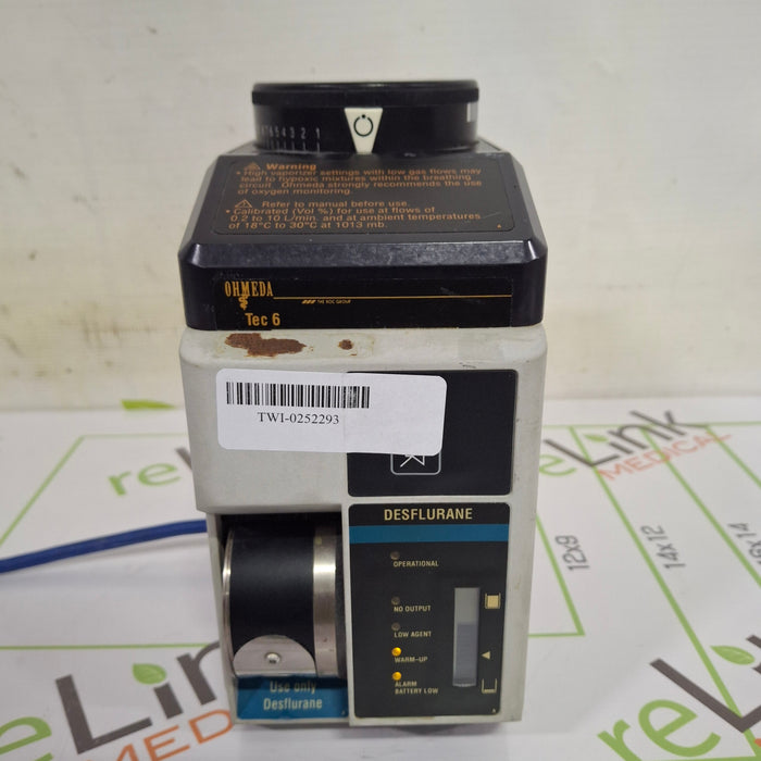 Datex-Ohmeda Tec 6 Plus Desflurane Vaporizer