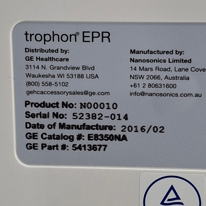 NanoSonics Trophon EPR High Level Disinfection