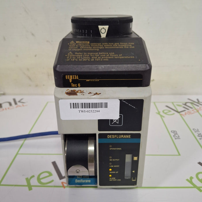 Datex-Ohmeda Tec 6 Plus Desflurane Vaporizer