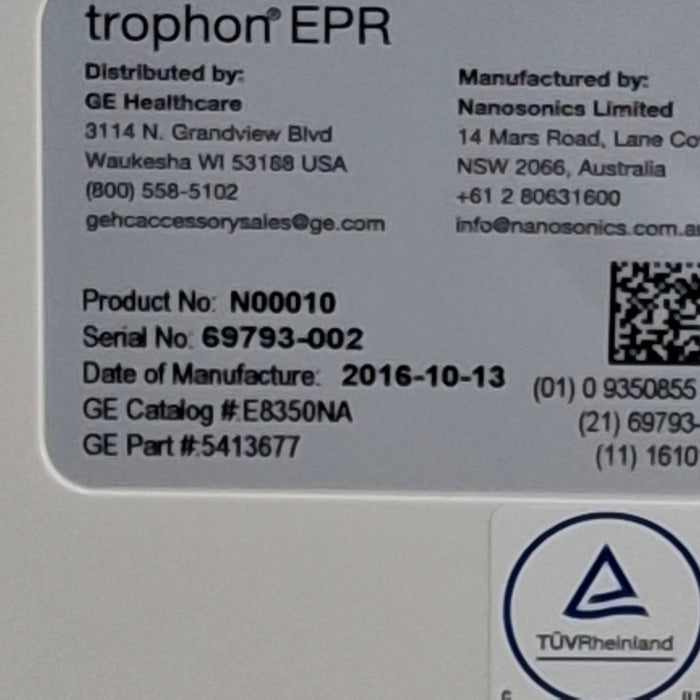 NanoSonics Trophon EPR High Level Disinfection
