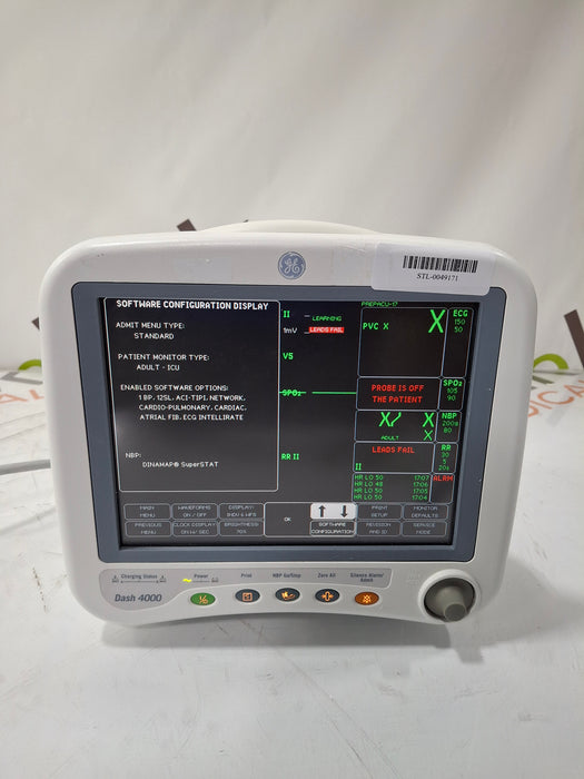 GE Healthcare Dash 4000 - GE/Nellcor SpO2 Patient Monitor