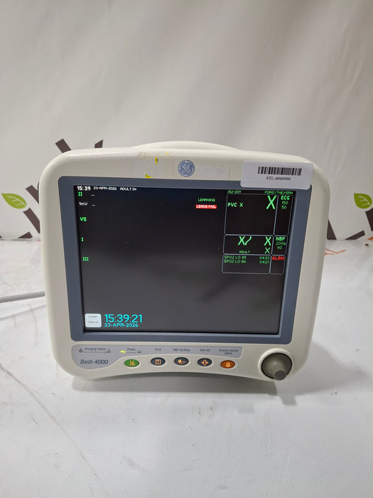 GE Healthcare Dash 4000 - GE/Nellcor SpO2 Patient Monitor