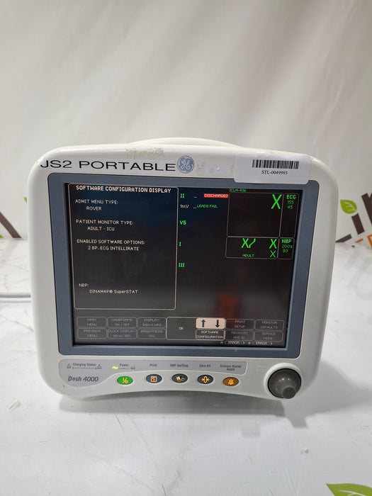 GE Healthcare Dash 4000 - GE/Nellcor SpO2 Patient Monitor