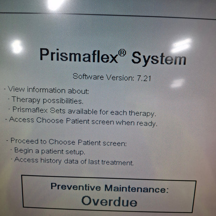 Gambro Prismaflex Dialysis Machine