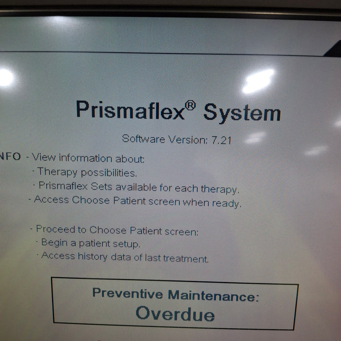 Gambro Prismaflex Dialysis Machine